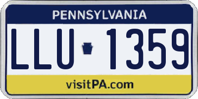 PA license plate LLU1359
