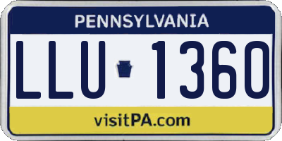 PA license plate LLU1360