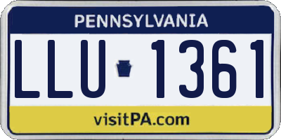PA license plate LLU1361