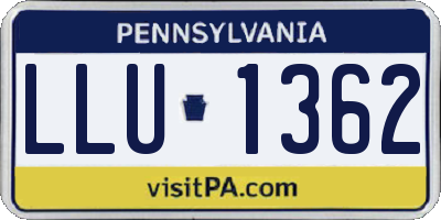 PA license plate LLU1362