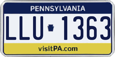 PA license plate LLU1363