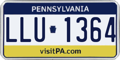 PA license plate LLU1364