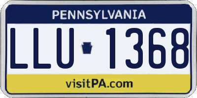 PA license plate LLU1368