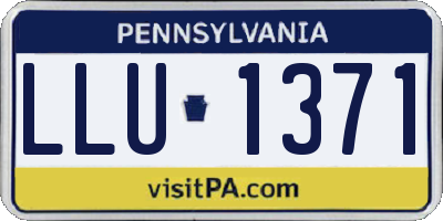 PA license plate LLU1371