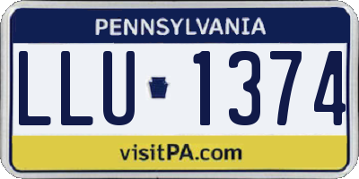 PA license plate LLU1374