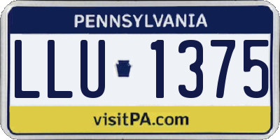 PA license plate LLU1375