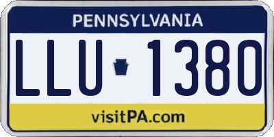 PA license plate LLU1380