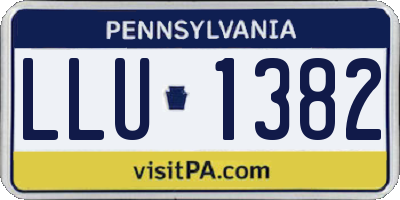 PA license plate LLU1382