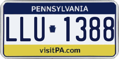 PA license plate LLU1388