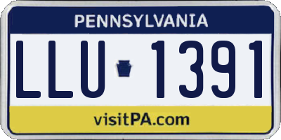 PA license plate LLU1391