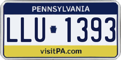 PA license plate LLU1393