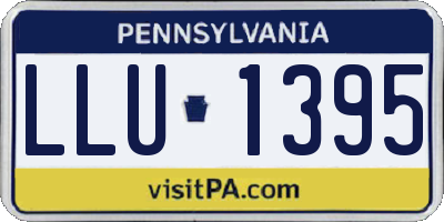 PA license plate LLU1395