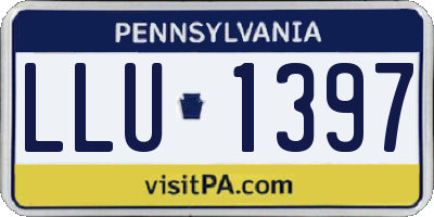 PA license plate LLU1397