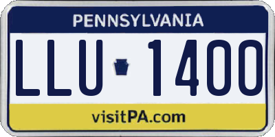 PA license plate LLU1400