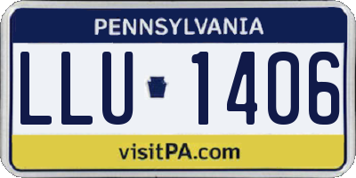 PA license plate LLU1406
