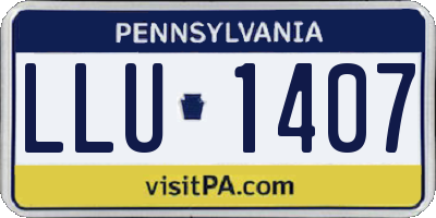 PA license plate LLU1407