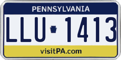 PA license plate LLU1413