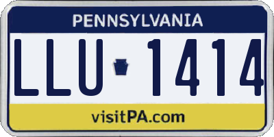 PA license plate LLU1414