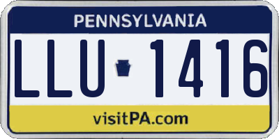 PA license plate LLU1416