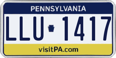PA license plate LLU1417