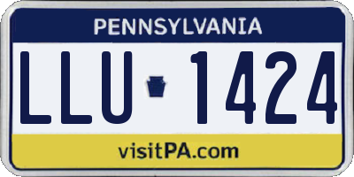 PA license plate LLU1424