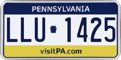 PA license plate LLU1425