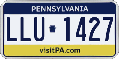 PA license plate LLU1427