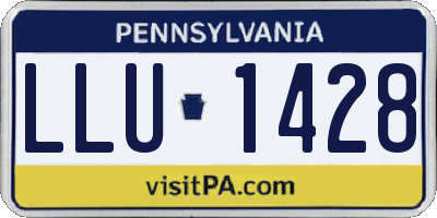 PA license plate LLU1428