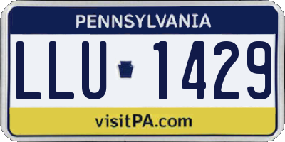 PA license plate LLU1429