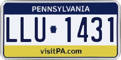 PA license plate LLU1431