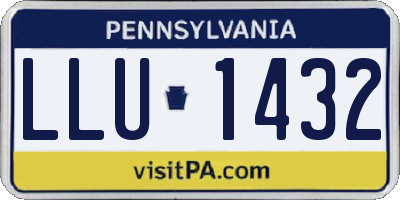 PA license plate LLU1432