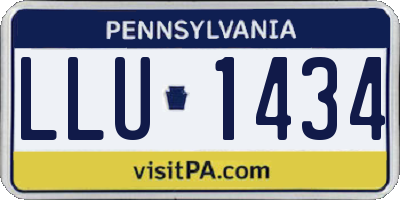 PA license plate LLU1434