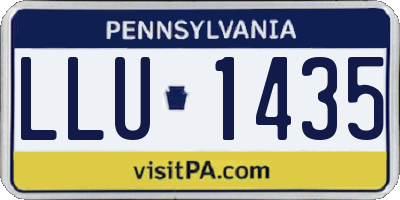 PA license plate LLU1435