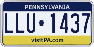 PA license plate LLU1437