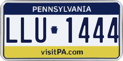 PA license plate LLU1444
