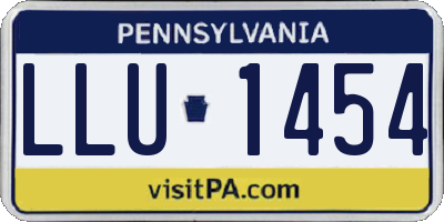 PA license plate LLU1454