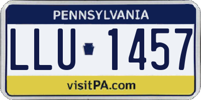 PA license plate LLU1457