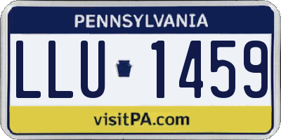 PA license plate LLU1459