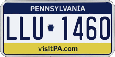 PA license plate LLU1460