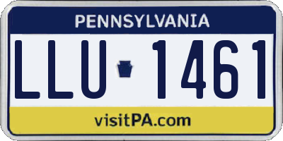 PA license plate LLU1461