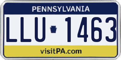 PA license plate LLU1463