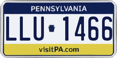 PA license plate LLU1466