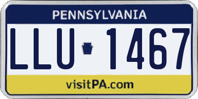 PA license plate LLU1467