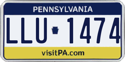PA license plate LLU1474