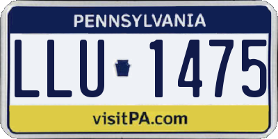 PA license plate LLU1475