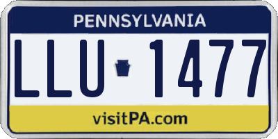 PA license plate LLU1477