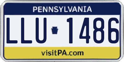 PA license plate LLU1486
