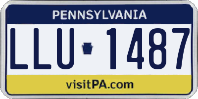 PA license plate LLU1487