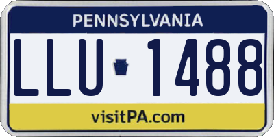 PA license plate LLU1488