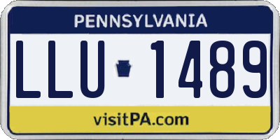 PA license plate LLU1489